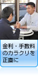 金利・手数料のカラクリを正直に。